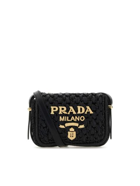 Prada Prada Black Raffia Crossbody Bag