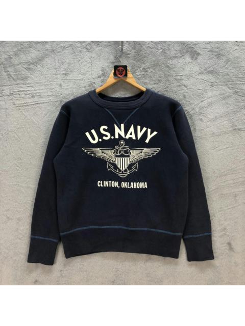 Other Designers Buzz Rickson's - BUZZ RICKSONS US NAVY CLINTON OKLAHOMA SWEATSHIRTS #6694-80
