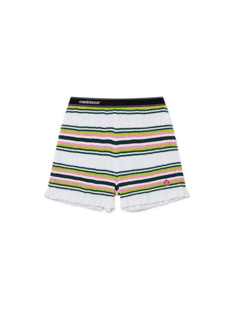 CASABLANCA Stripe Shirred Shorts | Casablanca Paris