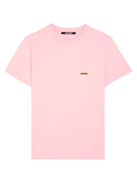 JACQUEMUS Jacquemus Le T-shirt Gros Grain Logo Cotton T-shirt