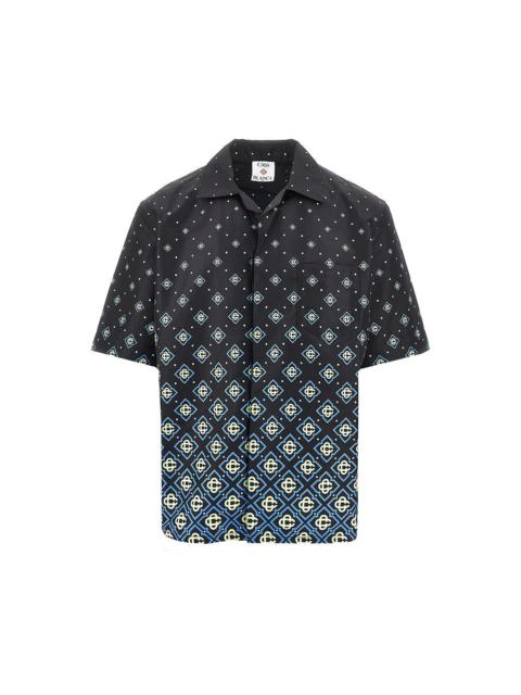 CASABLANCA DEGRADE BLACK MONOGRAM SWIM SHIRT