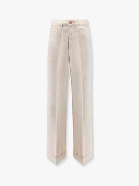 Other Designers 3X1 Flip Cuffed Cream Denim Trousers