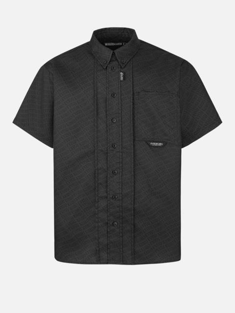 EVISU Allover Logo Print Loose Fit Short Sleeves Shirt
