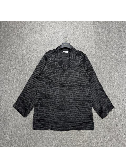 BALENCIAGA Balenciaga Embroidered Logo Print Silk Shirt