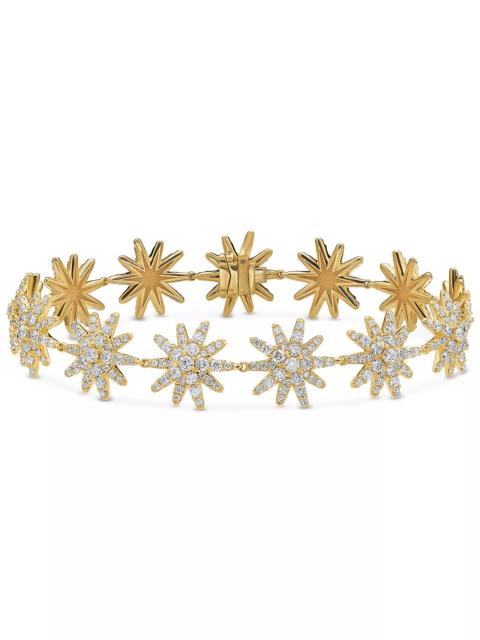 DAVID YURMAN Starburst Pavé Tennis Bracelet in 18K Yellow Gold with Diamonds, 12.3mm
