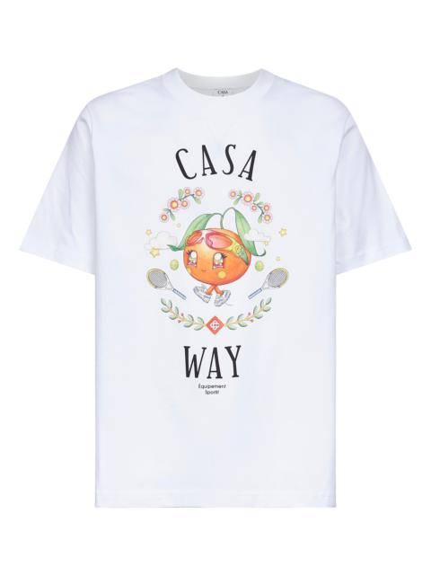 CASABLANCA Casablanca Men White Orange Mascot T-Shirt