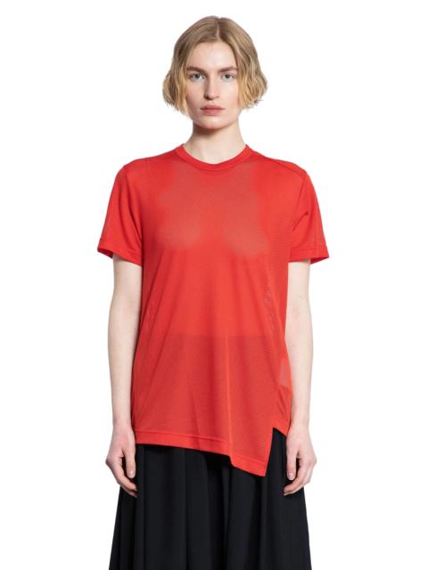 Comme Des Garçons Asymmetric-Nylon-Mesh-T-Shirt