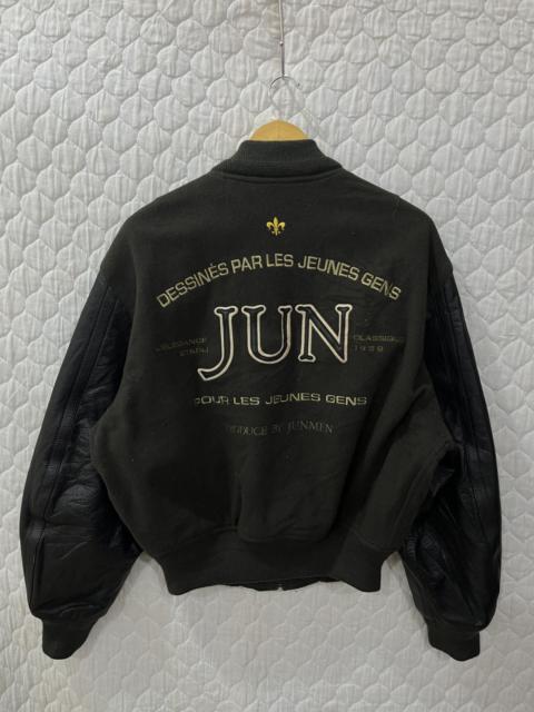 Genuine Leather - (Uuuu). VINTAGE JUN MEN VARSITY BOMBER JACKET
