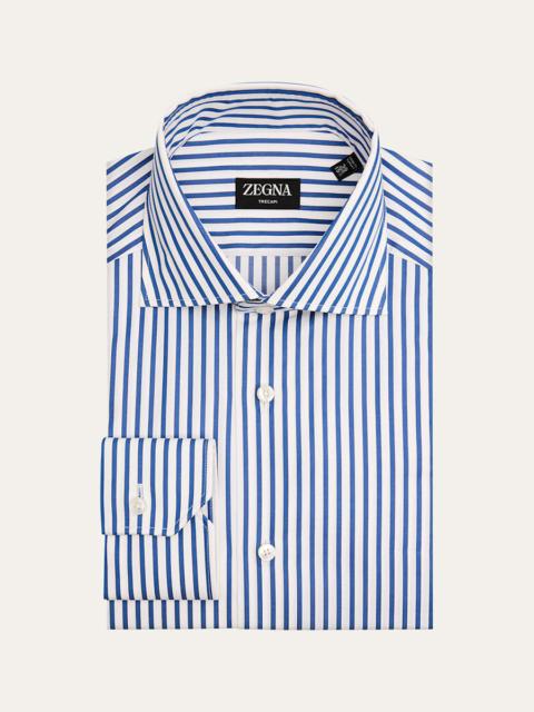 ZEGNA Men's Trecapi Cotton Bengal Stripe Dress Shirt