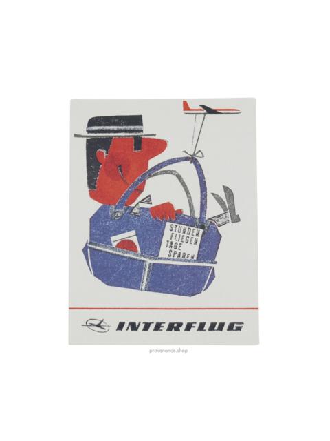 Airline Label Postcard Sticker- INTERFLUG