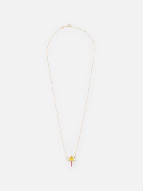 ALIITA 9K GOLD SOMBRILLA ENAMEL NECKLACE