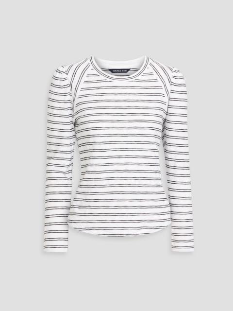 VERONICA BEARD Mason striped Pima cotton-jersey top