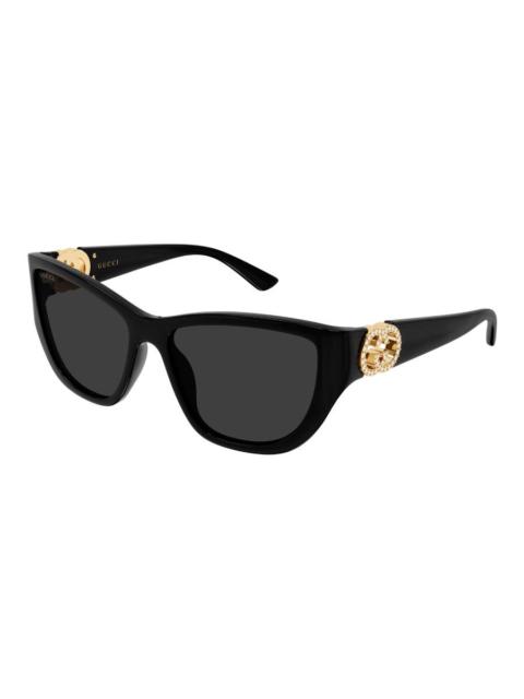 GUCCI Gucci Grey Cat Eye Ladies Sunglasses GG2122S 002 56
