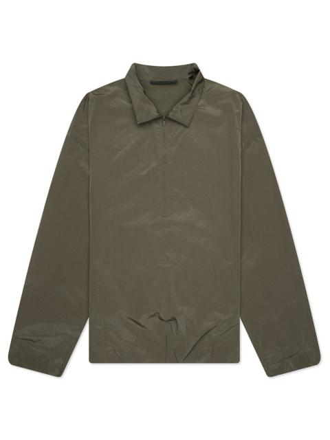 ESSENTIALS RIPSTOP HALFZIP PULLOVER - MILITARY