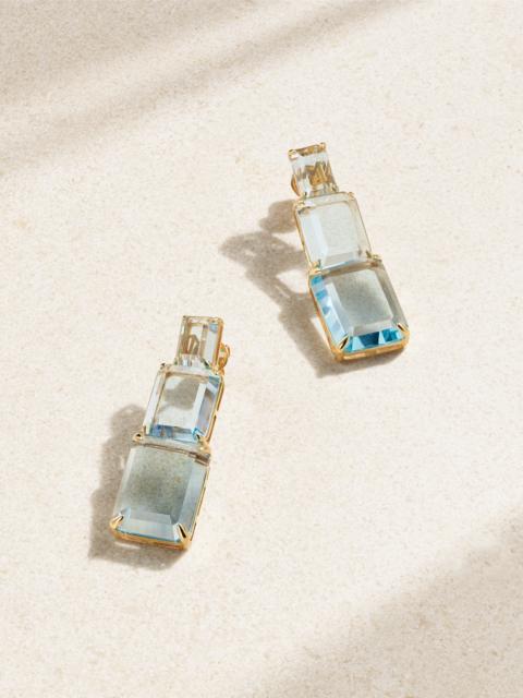 MATEO Arithmetic Composition 14-karat Gold Topaz Earrings