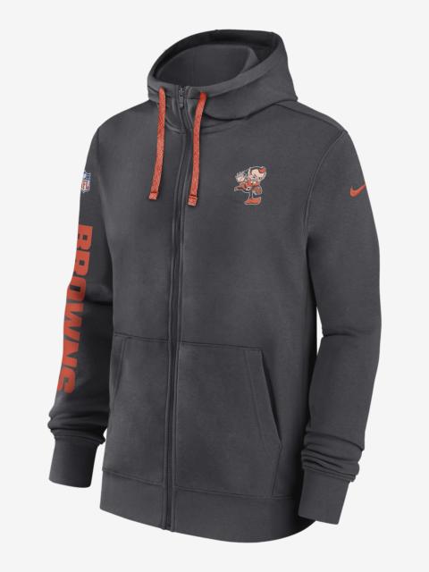Nike Cleveland Browns Sideline Team Issue Club Men's Nike Full Zip Hoodie