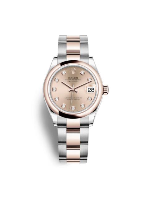 ROLEX Rolex Datejust 31 Rose Dial Automatic Ladies Steel and 18kt Everose Gold Oyster Watch 278241PDO