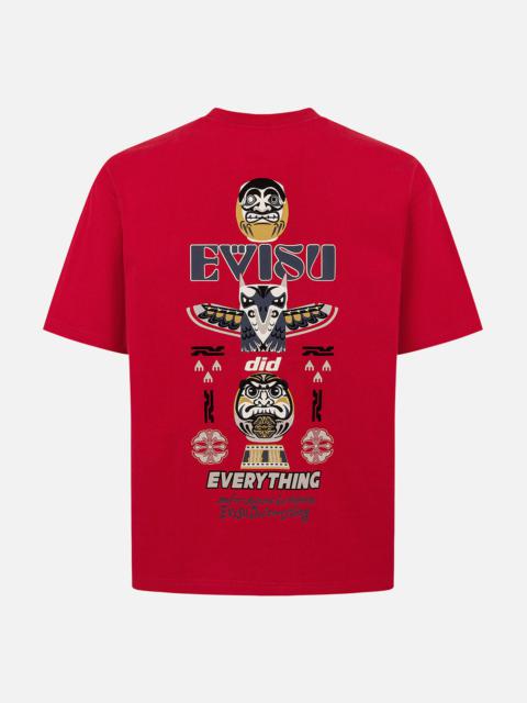 EVISU Daruma and Totem Print Relax Fit T-shirt