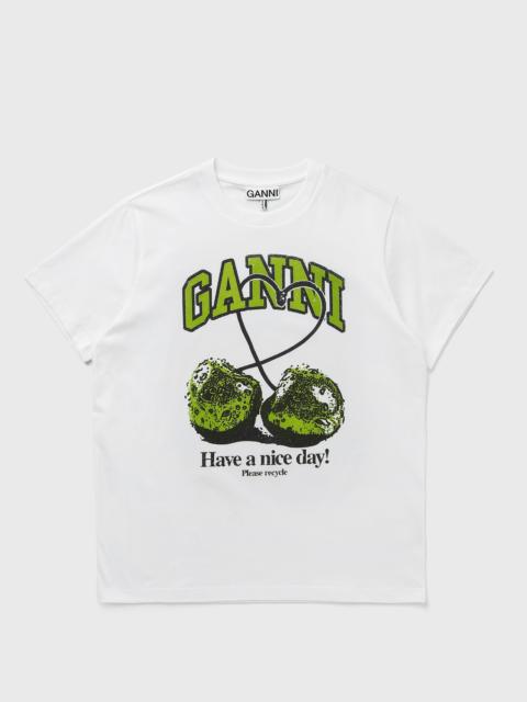 GANNI Basic Jersey CHERRY Relaxed Tee