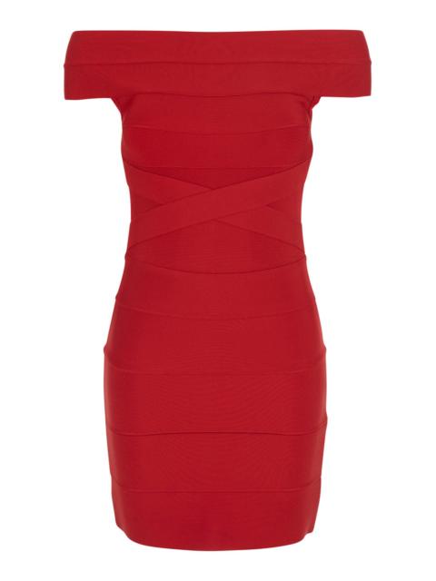 ROTATE Rotate Women Rotate Women Red Mini Dress With Off-Shoulder Design And Elastic Inserts On The Front I