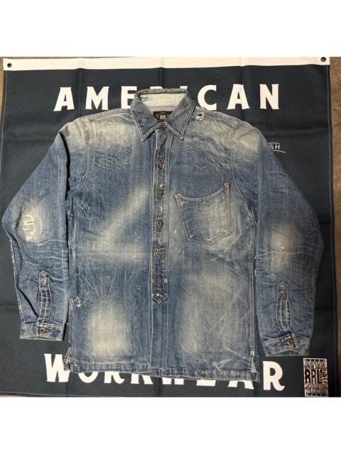 RRL by Ralph Lauren RRL Ralph Lauren Distressed Denim Shirt