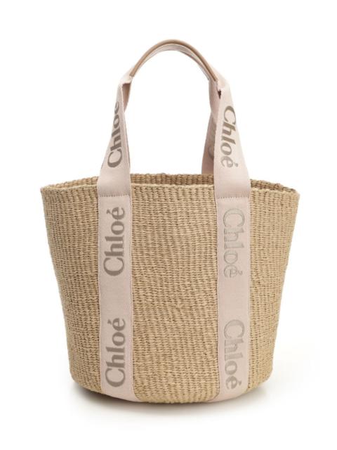 Chloé Chloe' Women "Woody" Basket Bag In Natural Fibres