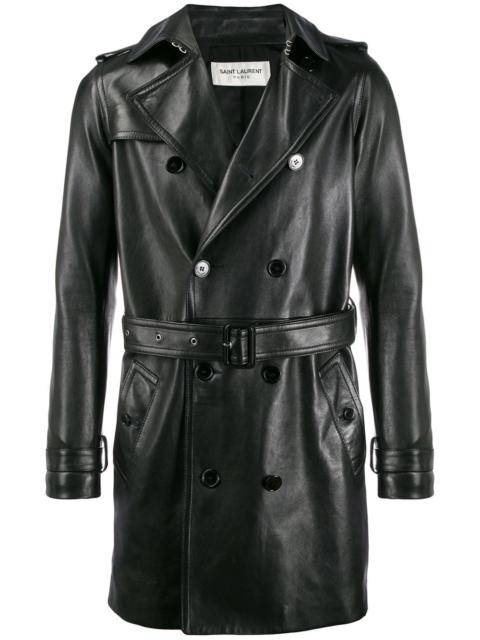 leather trench coat