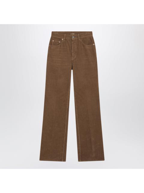 SAINT LAURENT Saint Laurent 1970S Fall Leaf Corduroy Trousers Women
