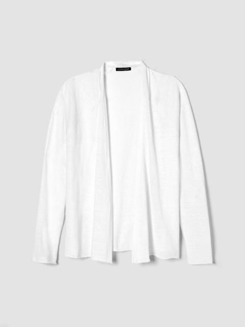 EILEEN FISHER Organic Linen Cotton High Collar Cardigan