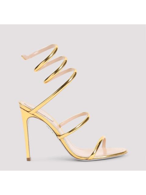 RENE CAOVILLA RENE CAOVILLA Trigold Gold Metallic Heeled Sandals New & Aut
