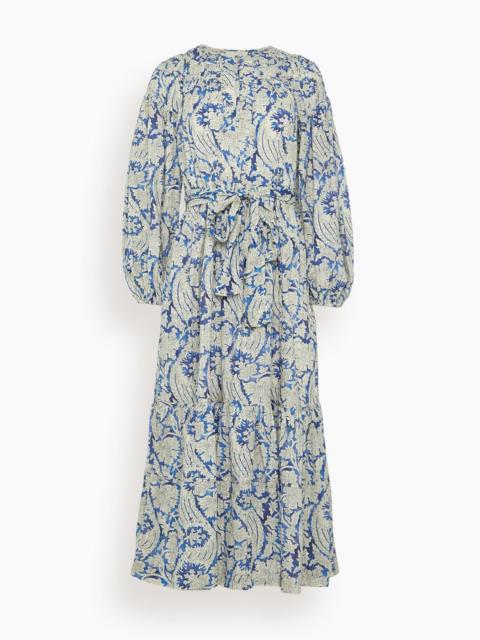 ULLA JOHNSON Seraphina Long Sleeve Dress in Ciel