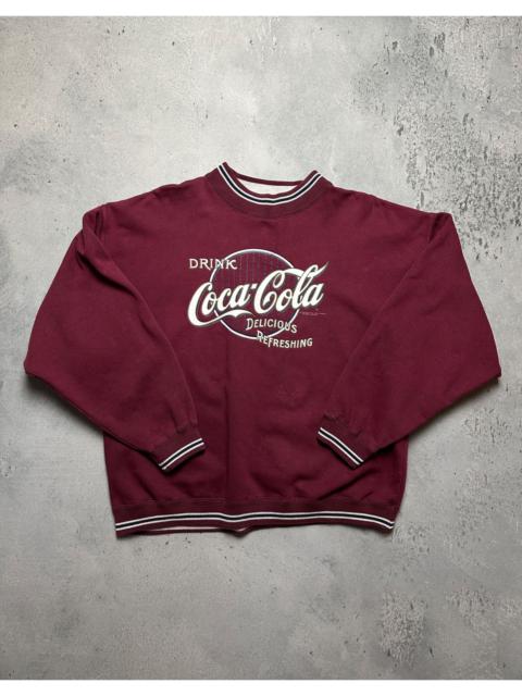 Other Designers Vintage 1999 Coca-Cola Maroon Sweatshirt Gear For Sports 90s