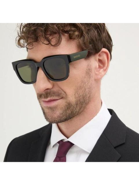 GUCCI NEW Gucci GG1670SK 005 Black Red Green Square Unisex Sunglasses