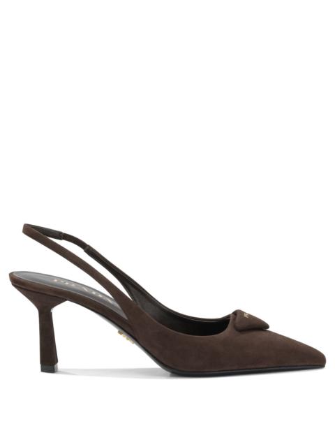 Prada Prada Suede Slingbacks Brown Women