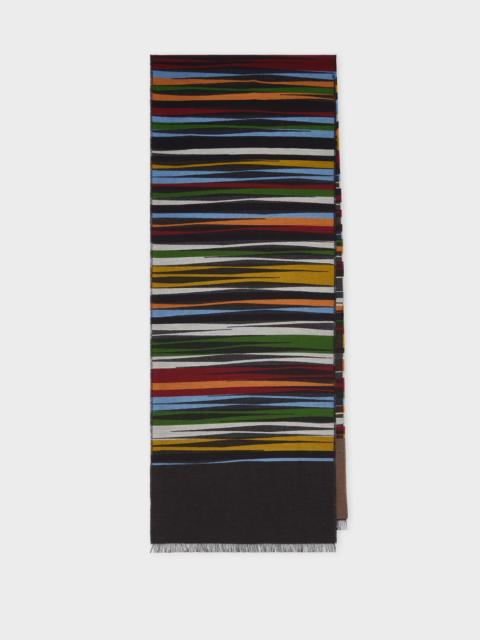 Paul Smith Multicolour 'Ladder Stripe' Viscose-Blend Scarf
