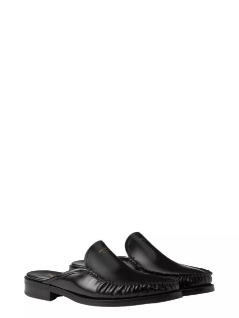 Prada Women's Brushed Leather Mules