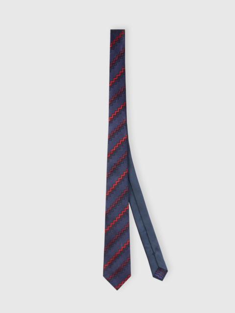 Missoni Mélange silk tie with zigzag pattern
