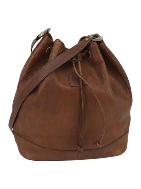 Burberry Burberry Nova Check Shoulder Bag Leather Brown Gold