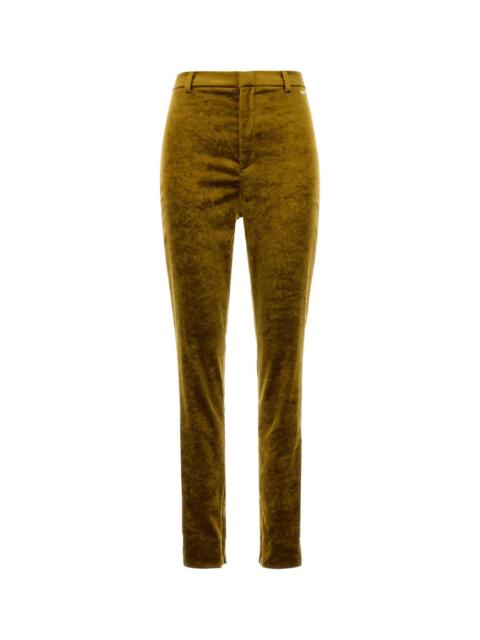 GUCCI Gucci Women Olive Green Chenille Skinny Pant
