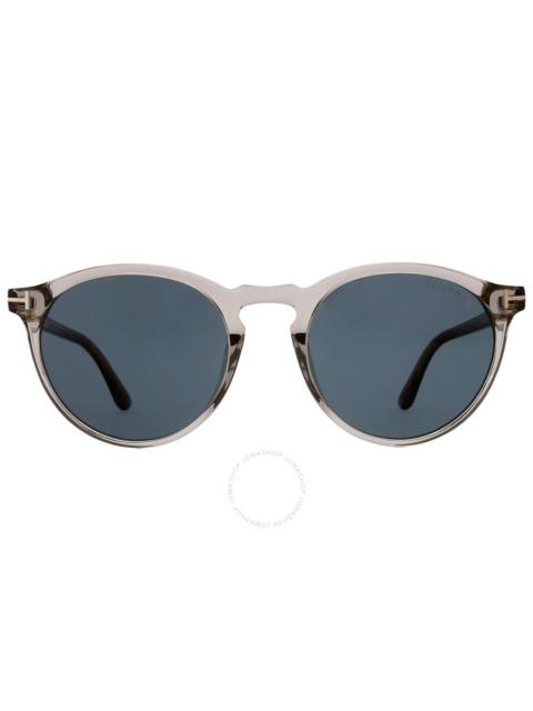 Open Box - Tom Ford Aurele Blue Oval Men's Sunglasses FT0904 57V 52