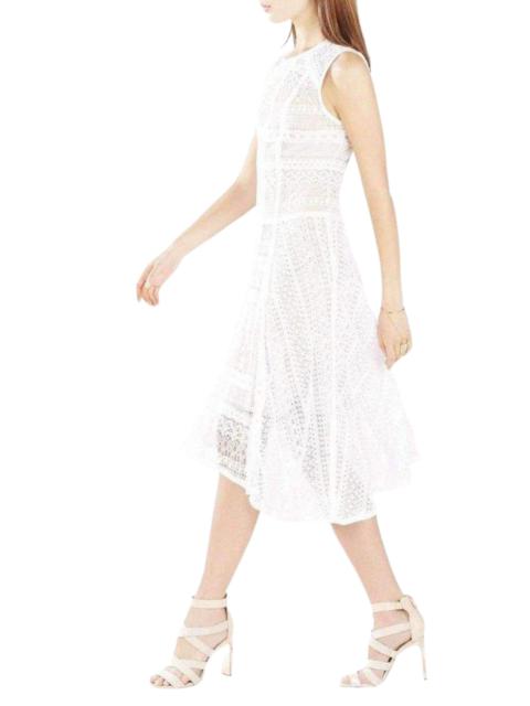 Other Designers Claudette Lace Blocked Scarf Hem Dress