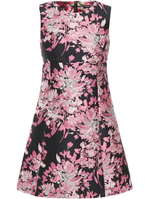 Dolce & Gabbana Flared metallic brocade mini dress