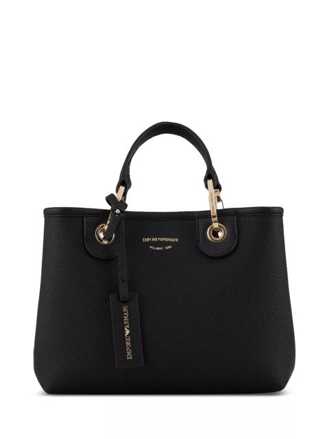 EMPORIO ARMANI MyEA Small Black Shopper Tote Bag