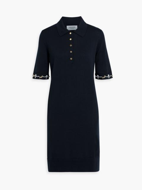 Thom Browne Embellished silk and cotton-blend dress