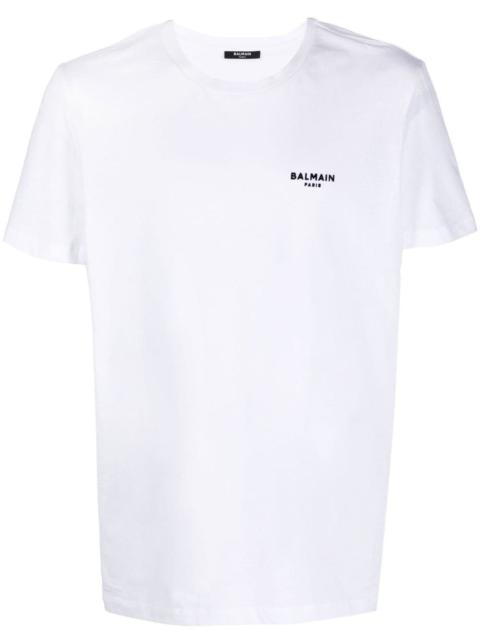 Balmain logo-embroidered cotton T-shirt