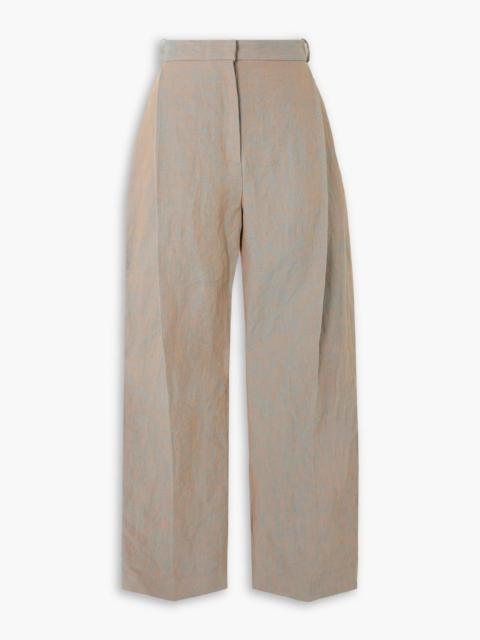 TOVE Aleen pleated hemp straight-leg pants