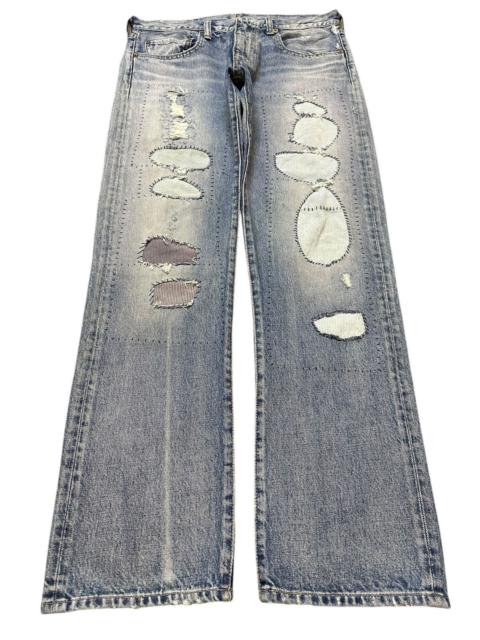 Other Designers Vintage Japanese Brand Faded Wash Distressed Patch Jeans