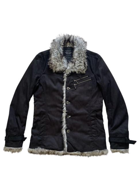 Other Designers 🔥Vintage Biker Jacket Nicole Club Mink Fur Lining Kapital