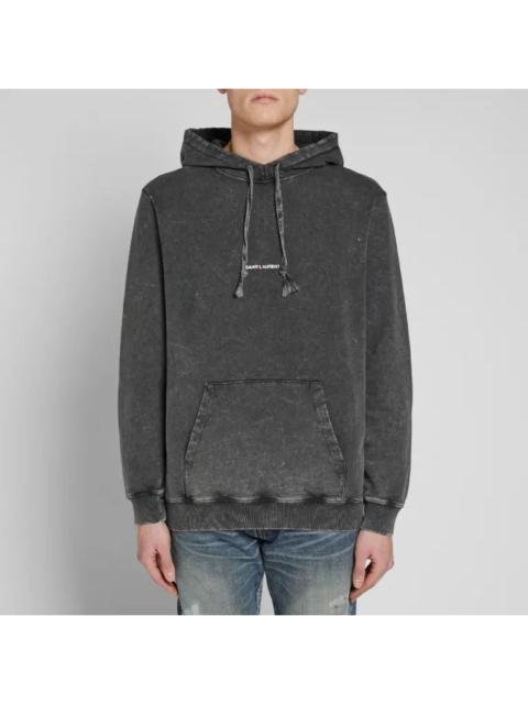 SAINT LAURENT SLP - S/S 18 - Rive Gauche Logo Distressed Hoodie