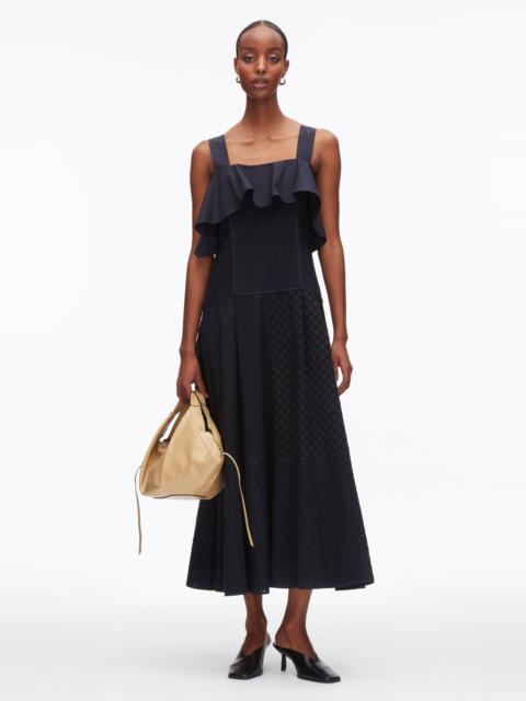 3.1 Phillip Lim Broderie Anglaise Patchwork Cascade Midi Dress